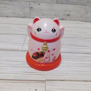 HAPPY CAT PLASTIC TOOTHPICK  HOLDER PINK